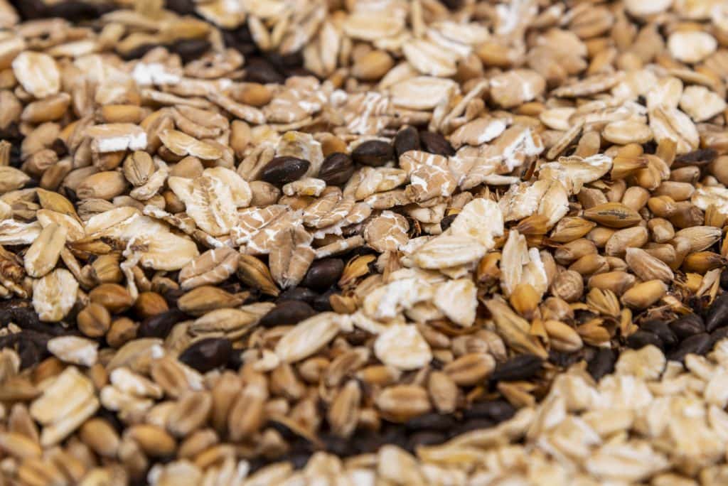 A close up of different wholegrains