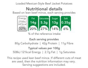 Nutritional information