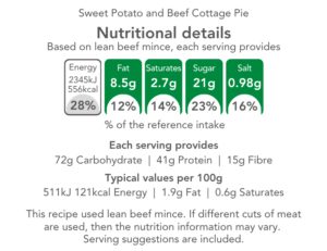 Nutritional information